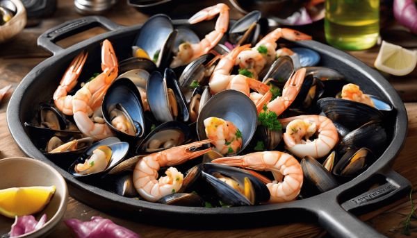 Mélange savoureux de fruits de mer à la plancha